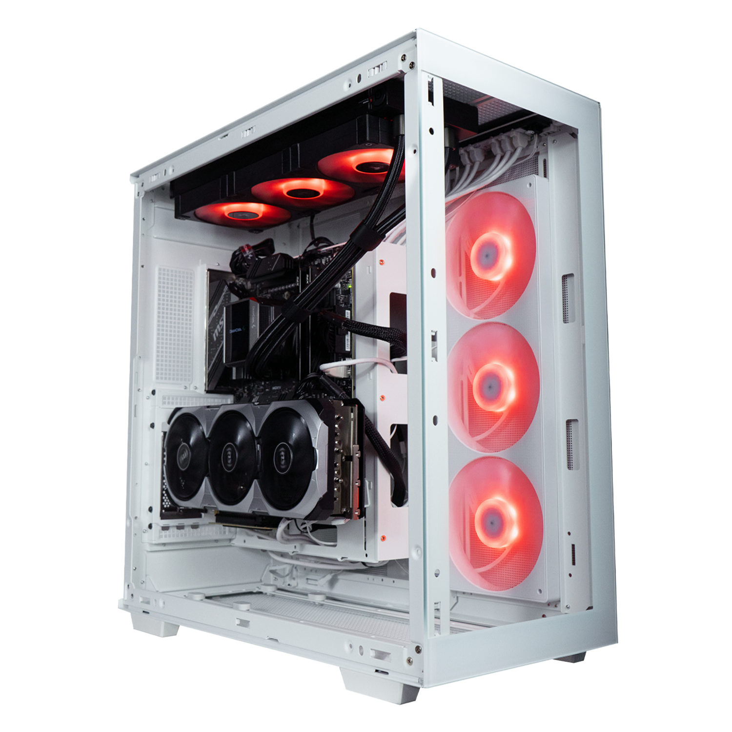 BREUNOR ICEFLOW - PC GAMING Intel i9 14900K 24 cœurs jusqu'à 6,0 GHz, RTX 4070 SUPER 12 Go, RAM 32 Go DDR5 6000 MHz, SSD 1000 Go, dissipateur liquide LED 360 mm, Windows 11 PRO