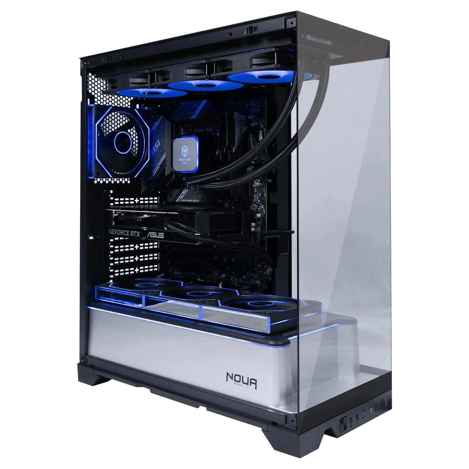 BREUNOR KODAMA - PC Gaming i5 12400F, RTX 5060Ti 16 Go, RAM 32 Go DDR5 6000 MHz, SSD NVMe 1000 Go, dissipateur thermique tour, Windows 11 Pro, PC de bureau gaming