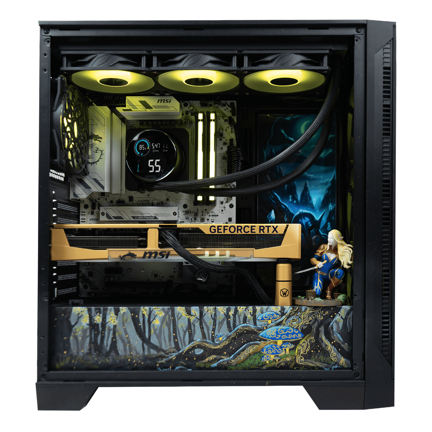BREUNOR WORLD OF WARCRAFT EXPRESS - Pc Gaming Ryzen 7 9800X3D, RTX 5070 12GB LIMITED EDITION , Ram 32Gb DDR5 , SSD 1TB, LIQUID 360MM LCD , W11 PRO