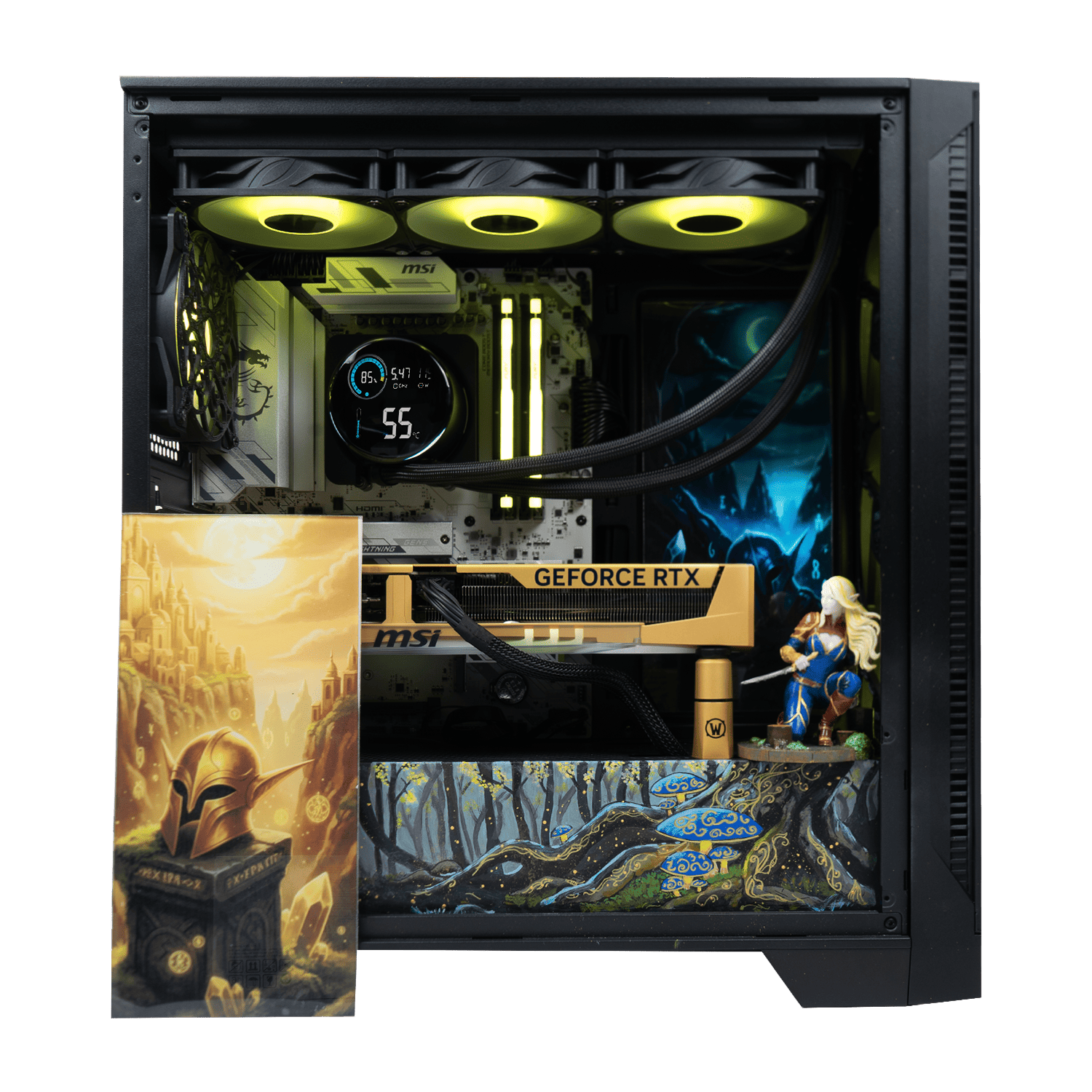 BREUNOR WORLD OF WARCRAFT EXPRESS - Pc Gaming Ryzen 7 9800X3D, RTX 5070 12GB LIMITED EDITION , Ram 32Gb DDR5 , SSD 1TB, LIQUID 360MM LCD , W11 PRO
