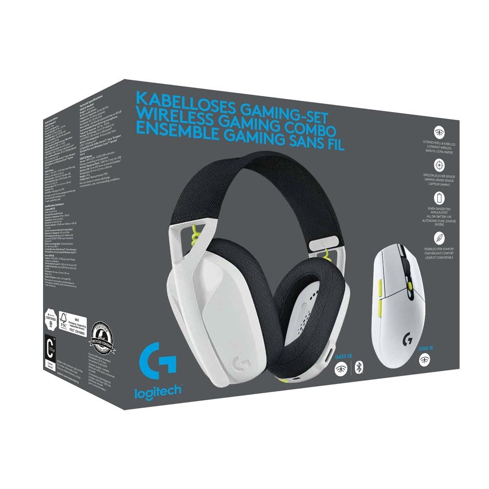 Logitech Wireless Gaming Combo (G305 SE + G435 SE) – Set Gaming Senza Fili - Cuffia + Mouse