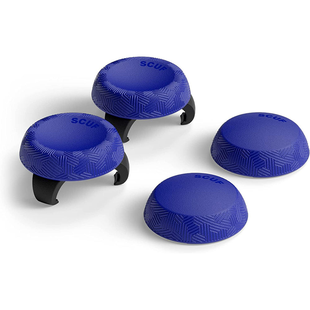 SCUF Thumbsticks Grip (Tactic) Universali, Pack da 6 Pezzi - Blu - Levette di Controllo - Confezione da 4 con 2 Basi - Tattica - Per Xbox One e Xbox Series X|S, PS4, PS5