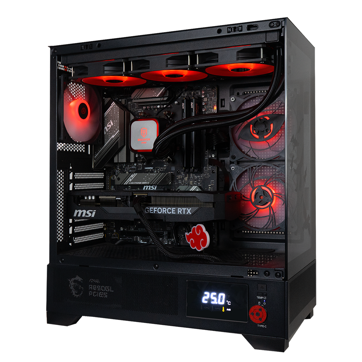 BREUNOR ODIN ITACHI - PC Gaming Ryzen 7 7800X3D , RTX 5070 12GB, Ram 32GB DDR5 6000MHz, SSD 1000GB NVMe, Dissipatore a Liquido 360mm, Windows 11 Pro