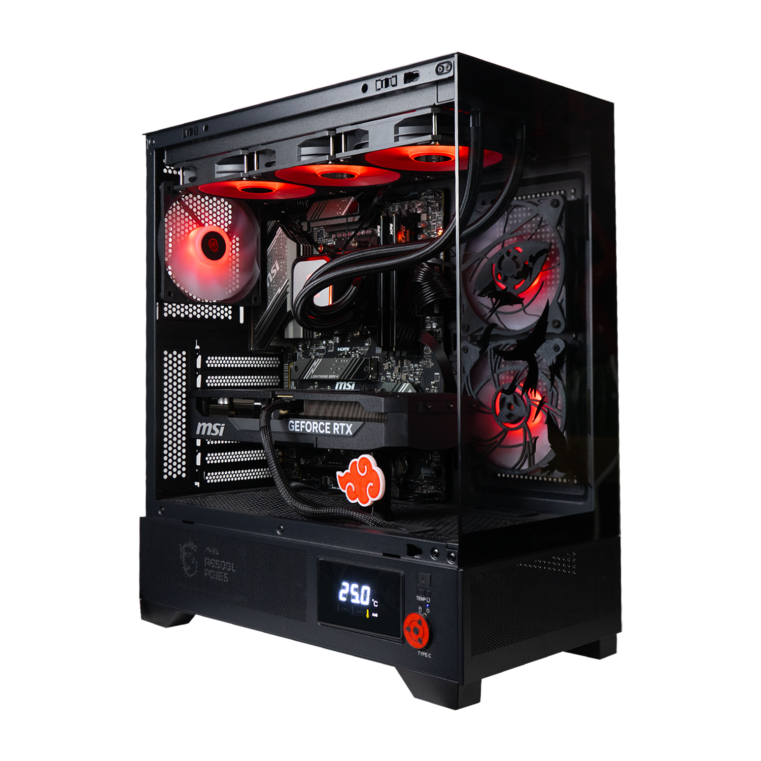 BREUNOR ODIN ITACHI - PC Gaming Ryzen 7 7800X3D , RTX 5070 12GB, Ram 32GB DDR5 6000MHz, SSD 1000GB NVMe, Dissipatore a Liquido 360mm, Windows 11 Pro