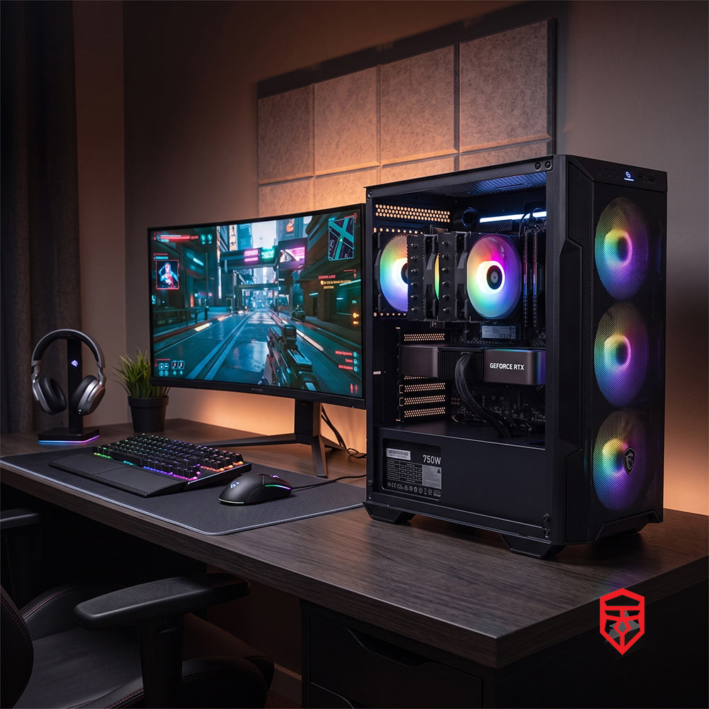 SKIBIDIBOPPI - Processeur PC GAMING AMD Ryzen 7 5700X, RX 9060 XT 16 Go, W11