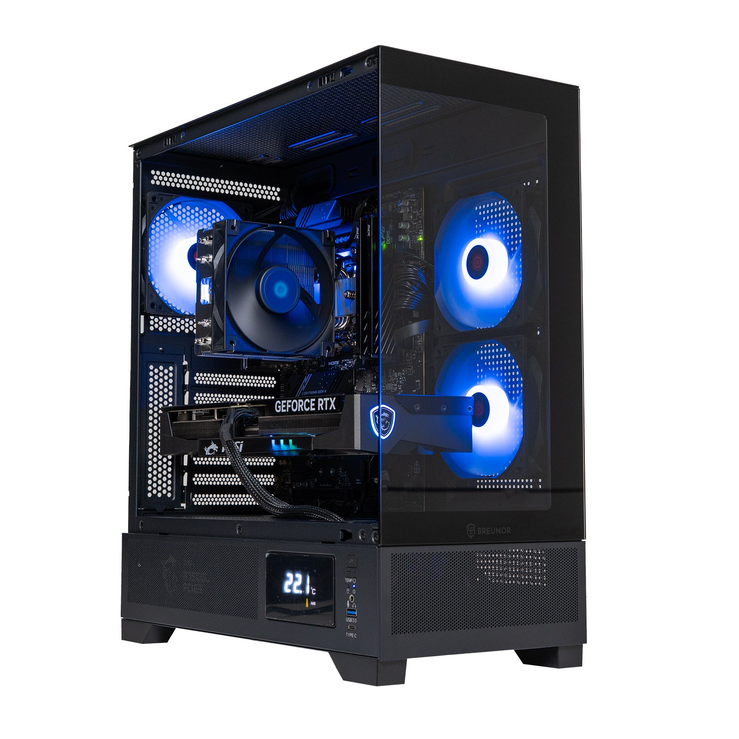 BREUNOR TOGA - PC Gaming Ryzen 5 9600X, RX 9070 16GB, RAM 32GB DDr5 6000MHz, SSD 1000GB NVMe, Dissipatore a Torre, Windows 11 PRO