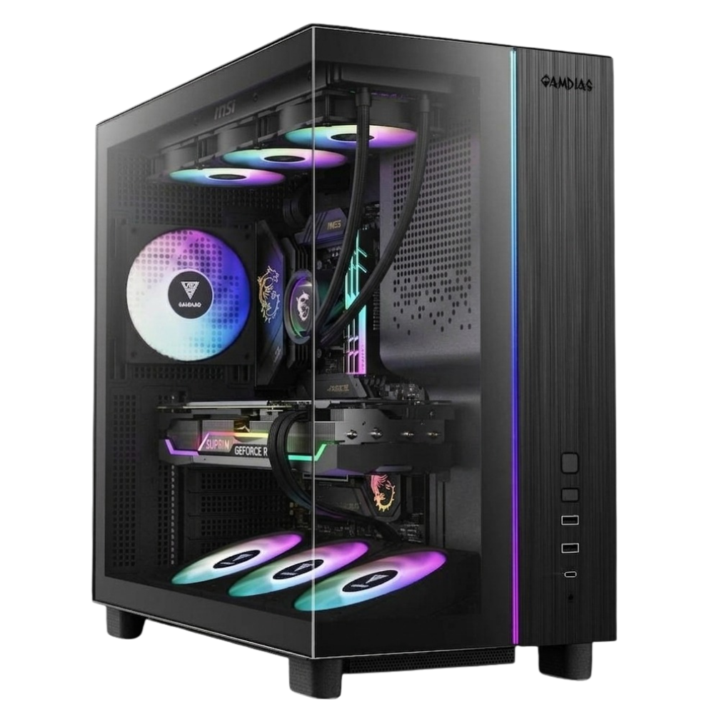 BREUNOR ODIN - PC Gaming Ryzen 7 7800X3D , RTX 5070 12GB, Ram 32GB DDR5 6000Mhz, SSD 1000GB NVMe, Dissipatore a Liquido 360mm, Windows 11 Pro