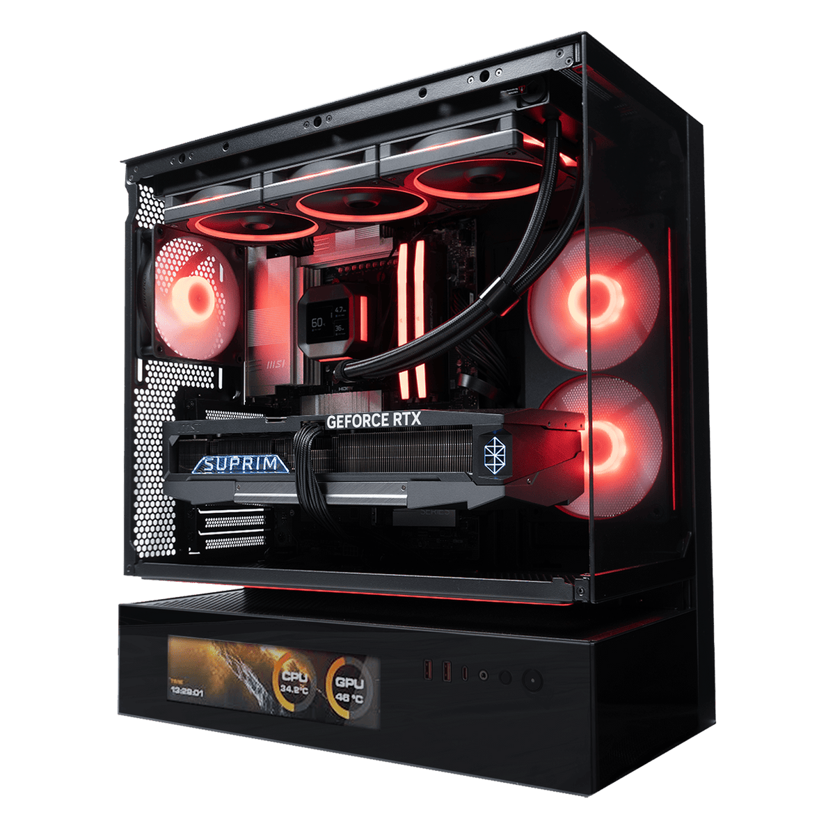 BREUNOR SPARTAN - PC Gaming Ryzen 7 9850X3D, RTX 5080 16GB, Ram 32GB DDR5 6000MHz, SSD 2000GB NVMe, Dissipatore a Liquido 360mm, Windows 11 