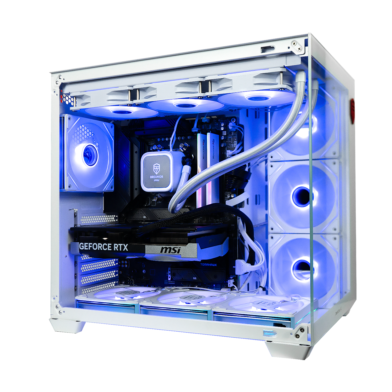 BREUNOR BALDER - PC Gaming Ryzen 7 7800X3D, RTX 5070 12GB, RAM 32GB DDr5 6000MHz, SSD 2000GB NVMe, Dissipatore a Liquido 360mm, Windows 11 PRO