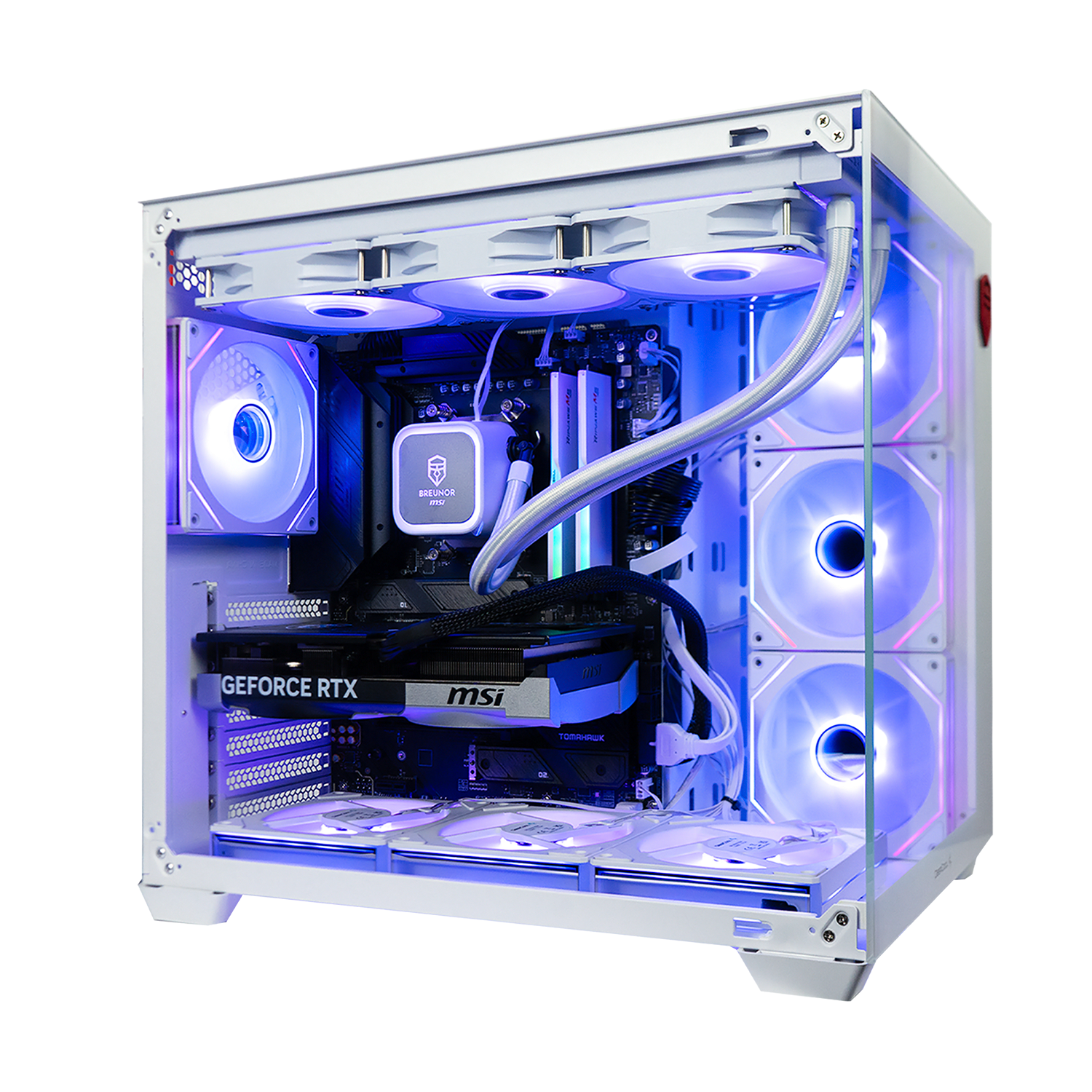 BREUNOR OIWA - PC Gaming Ryzen 7 7800X3D, RTX 5080 16GB, RAM 32GB DDr5 6000MHz, SSD 2000GB NVMe, Dissipatore a Liquido 360mm, Windows 11 PRO