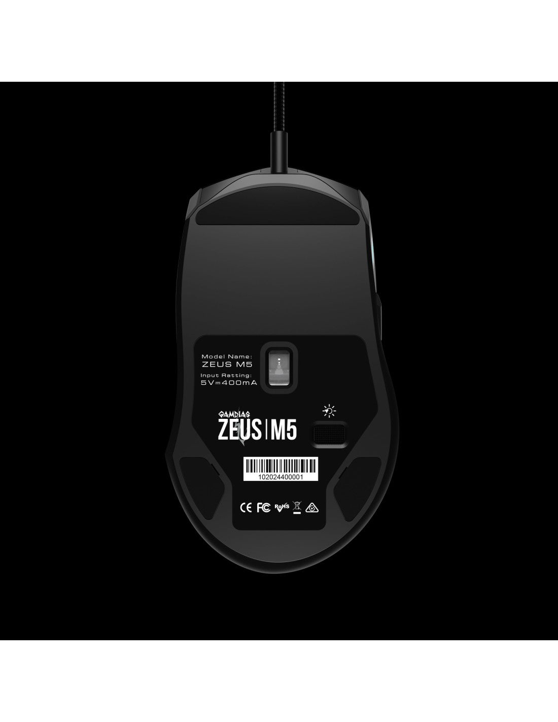Mouse Gaming GAMDIAS ZEUS M5 RGB, 12800 DPI, Programmabile