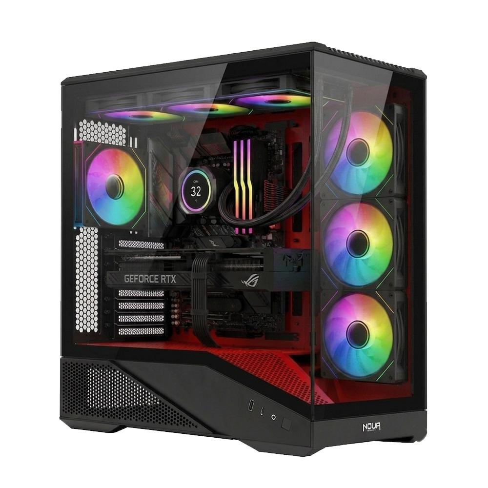 BREUNOR MOMO - PC de jeu Intel i5 12400F, RTX 5060 8 Go, RAM 32 Go DDr4 3200 MHz, SSD 1000 Go NVMe, dissipateur thermique tour, Windows 11 PRO 