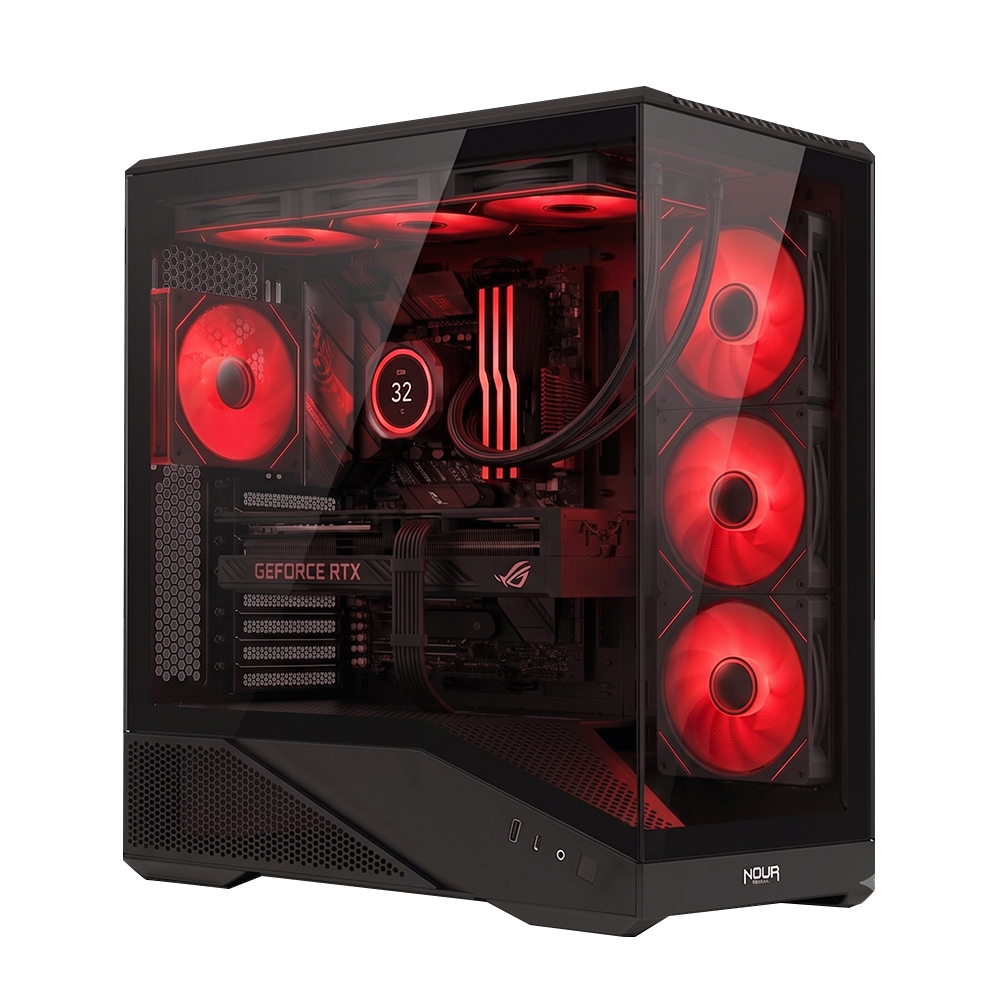 BREUNOR MOMO - PC de jeu Intel i5 12400F, RTX 5060 8 Go, RAM 32 Go DDr4 3200 MHz, SSD 1000 Go NVMe, dissipateur thermique tour, Windows 11 PRO 