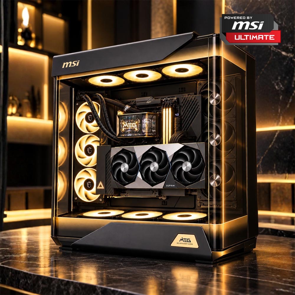 BREUNOR HALO BY MSI - PC Gaming Ryzen 9 9950X3D , RTX 5090 32GB, Ram 96Gb DDR5 6000MHz, SSD NVMe 4000GB PCIe 5.0 , AIO 360mm Display AMOLED 2K , Windows 11
