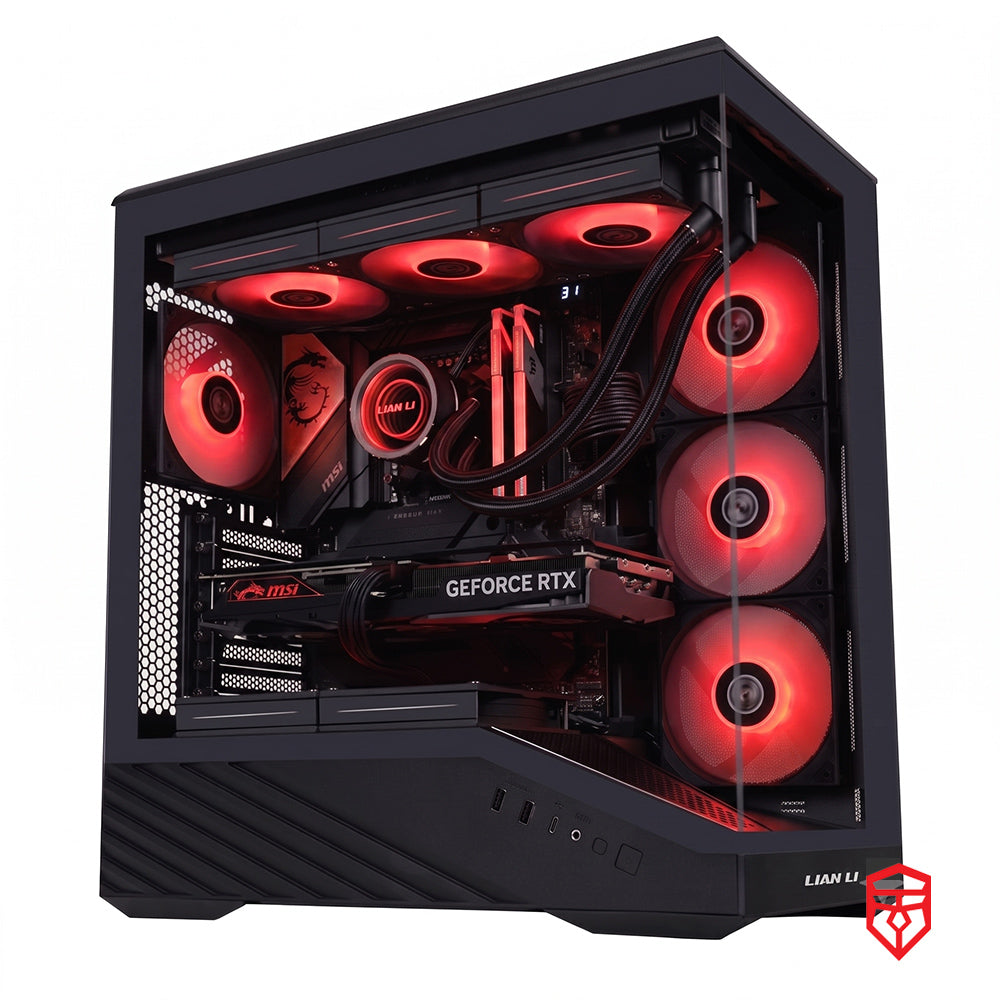 BREUNOR DOMINUS - PC de jeu Ryzen 7 9800X3D, RTX 5070 Ti 16 Go, Ram 32 Go DDR5 6000 MHz, SSD NVMe 1000 Go, refroidisseur liquide 360 ​​mm, Windows 11 Pro