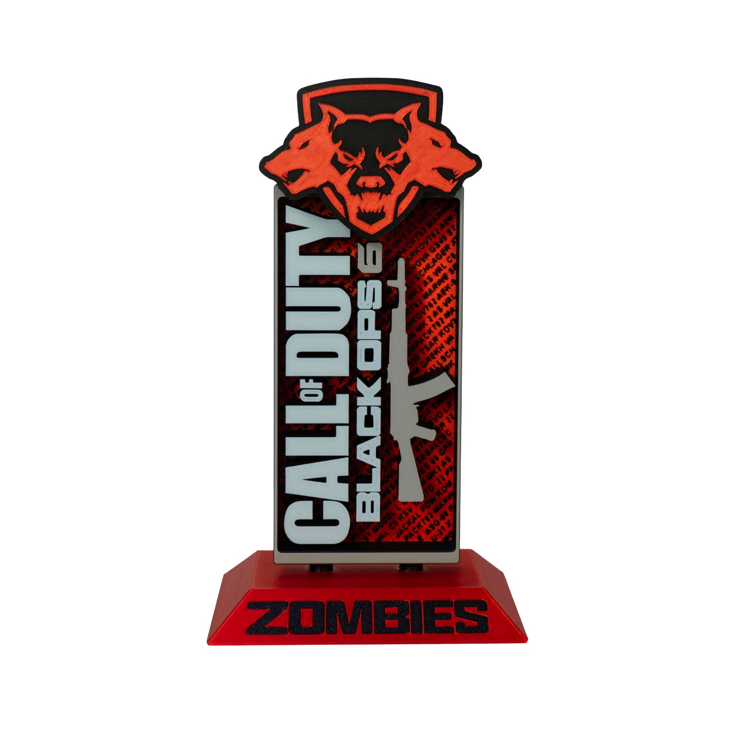 Supporto per Cuffie WARZONE Stampato in 3D - Design Moderno Bicolore (Rosso/Nero)