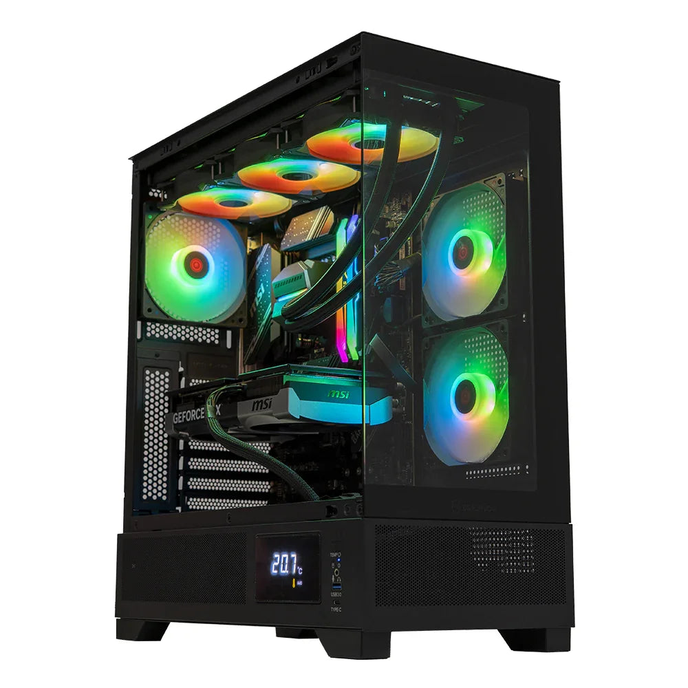 BREUNOR TSUBASA Pc Gaming Ryzen 5 7600, RTX 5070 12Gb, SSD NVMe 1000GB, RAM 32GB DDR5 6000MHz, Dissipatore a Liquido 360mm, Windows 11 Pro - BREUNOR