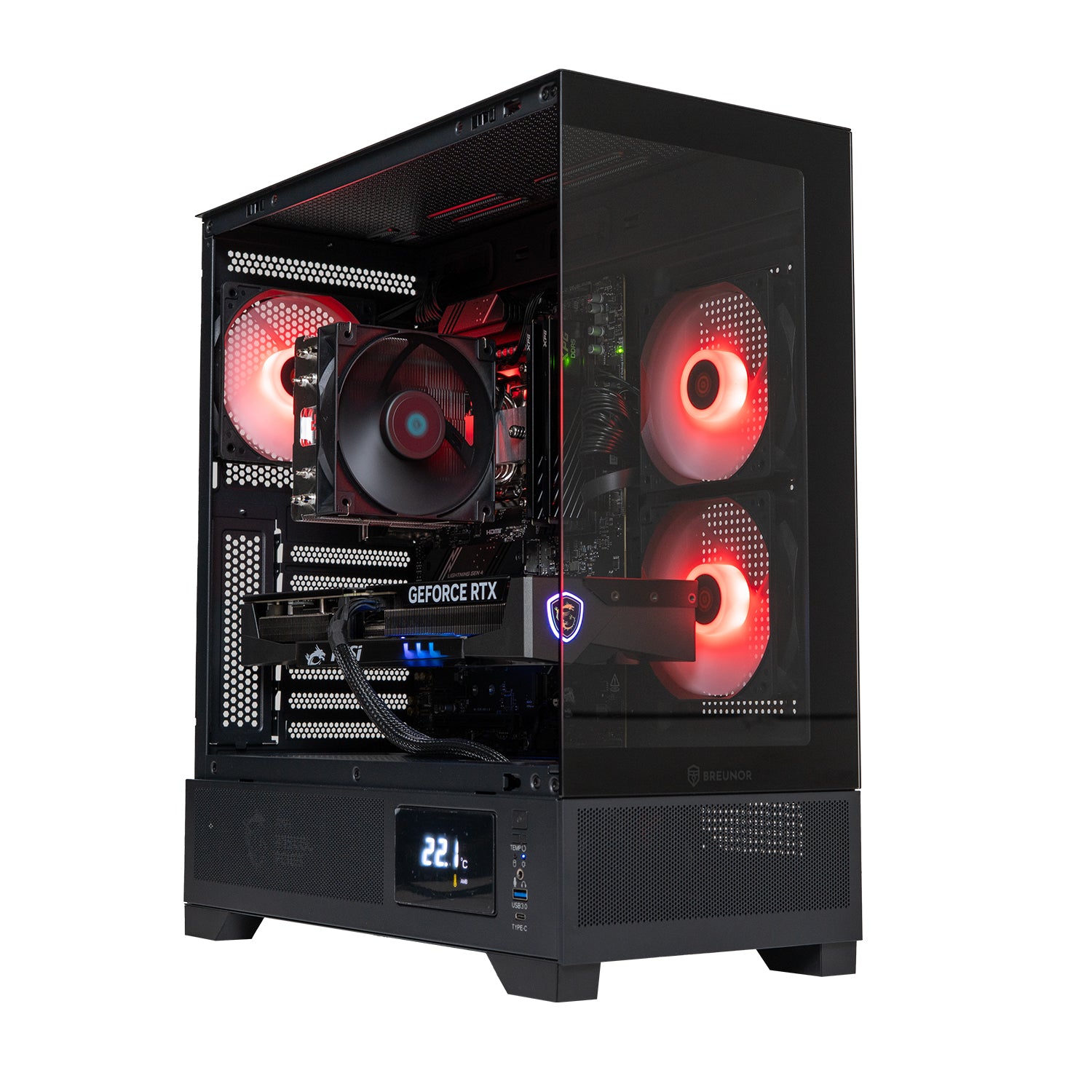 BREUNOR TOGA - PC Gaming Ryzen 5 9600X, RX 9070 16GB, RAM 32GB DDr5 6000MHz, SSD 1000GB NVMe, Dissipatore a Torre, Windows 11 PRO