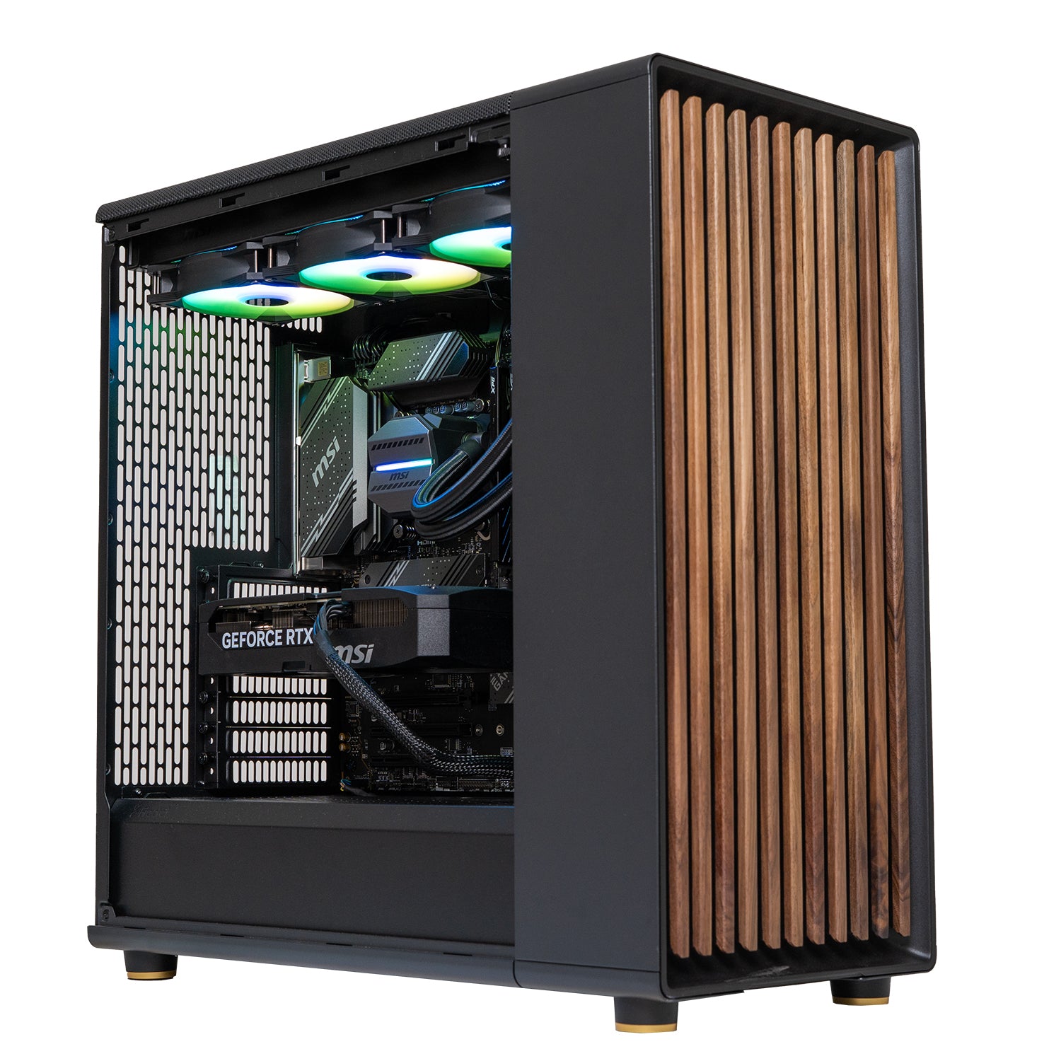 BREUNOR WORK - PC de bureau i7 14700, RTX 5070 12 Go, RAM 32 Go DDr5 6000 MHz, SSD 2000 Go NVMe, dissipateur thermique liquide 240 mm, Windows 11 Pro